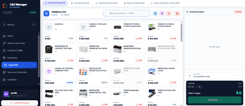 Terminal de Ventas e Inventario